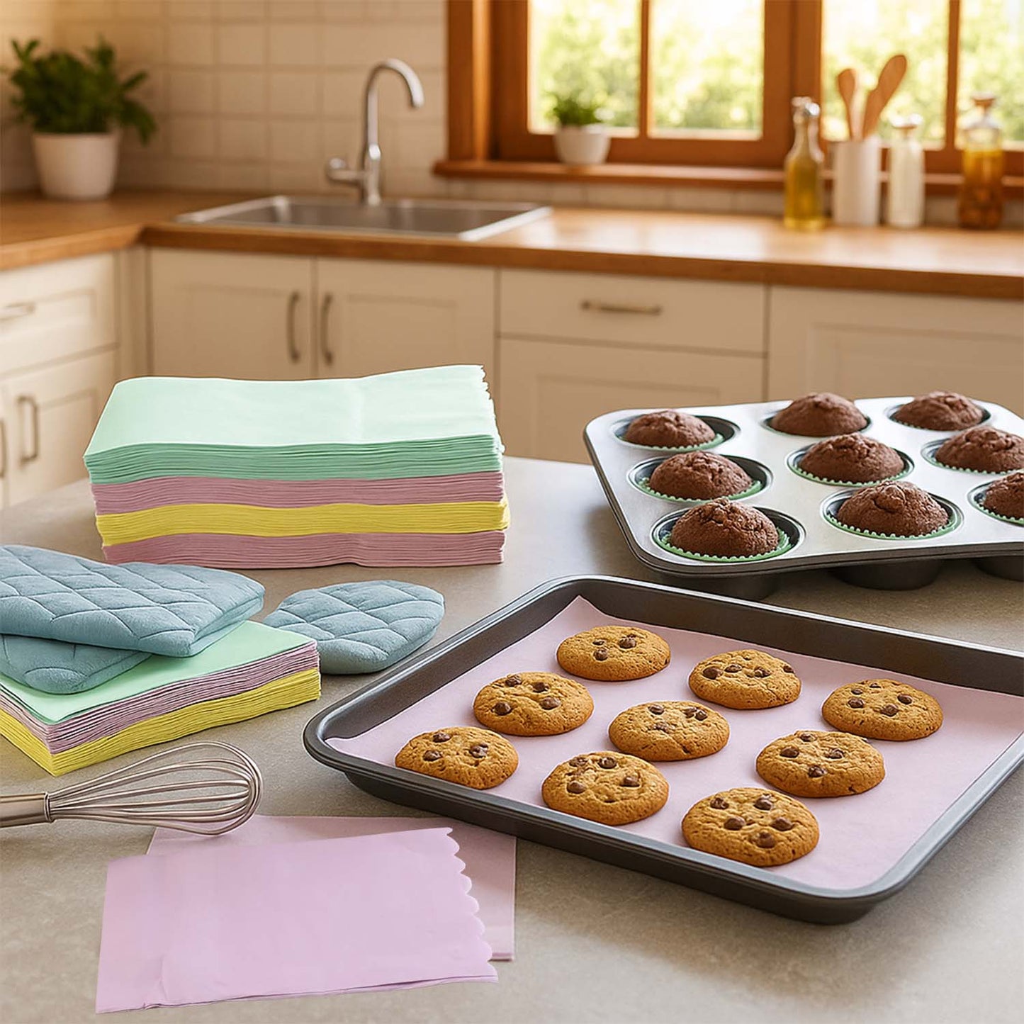 decorative baking paper sheets 38 x 33 cm multicolor pack of 200