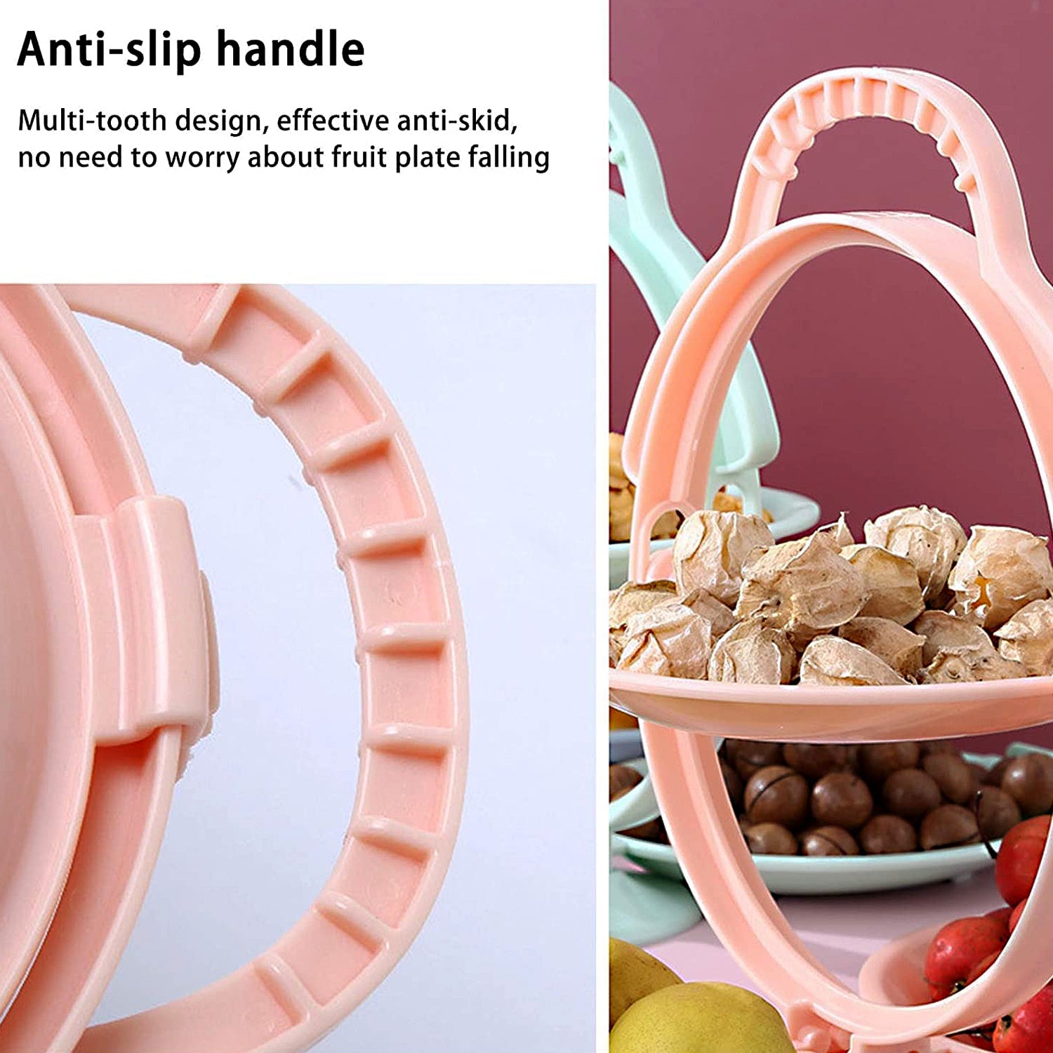 3-layer Foldable Multi-purpose Snack Fruit  Dessert Serving Stand (1 Pc)