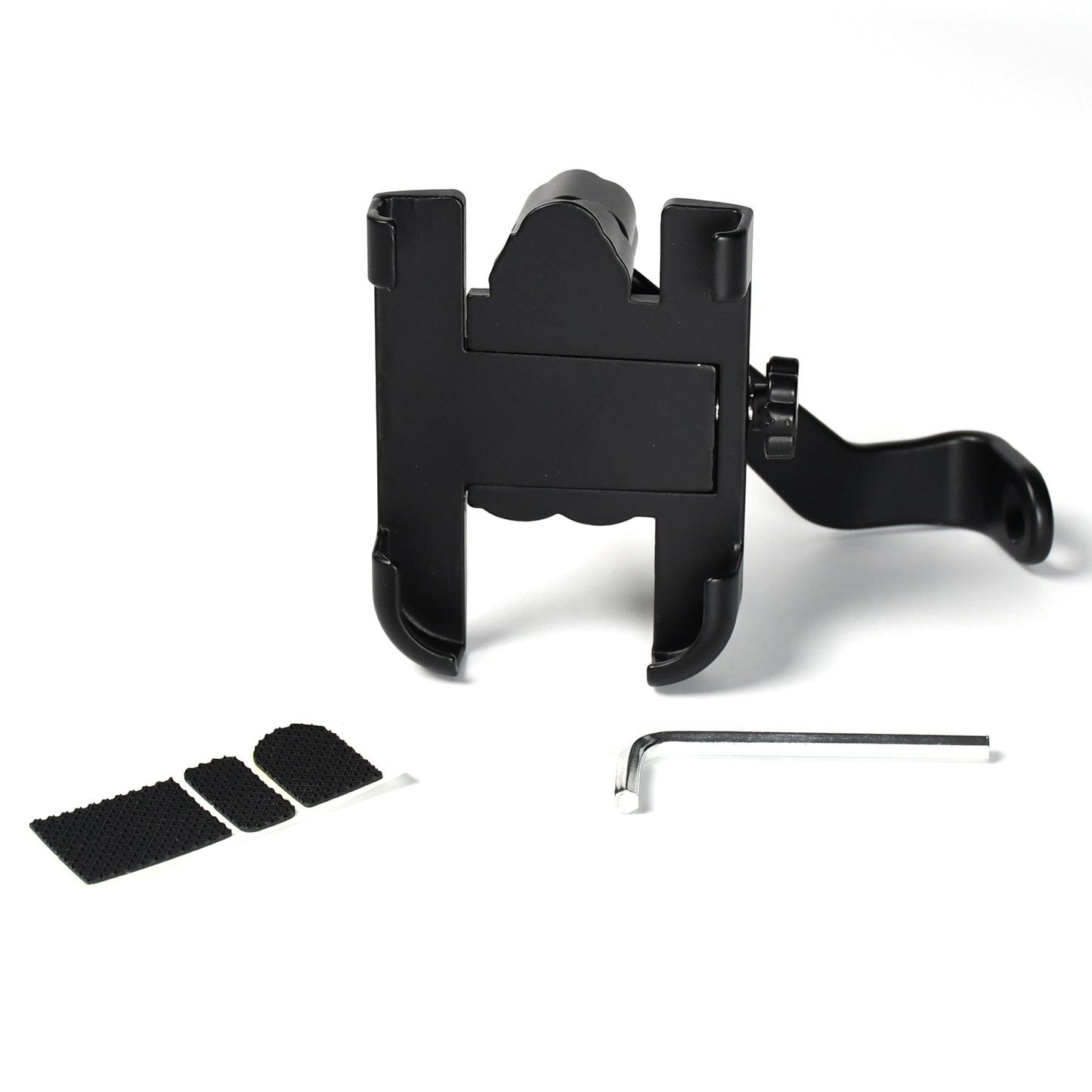 solid metal mobile phone holder for bike with adjustable rear view mirror mount pack of 1