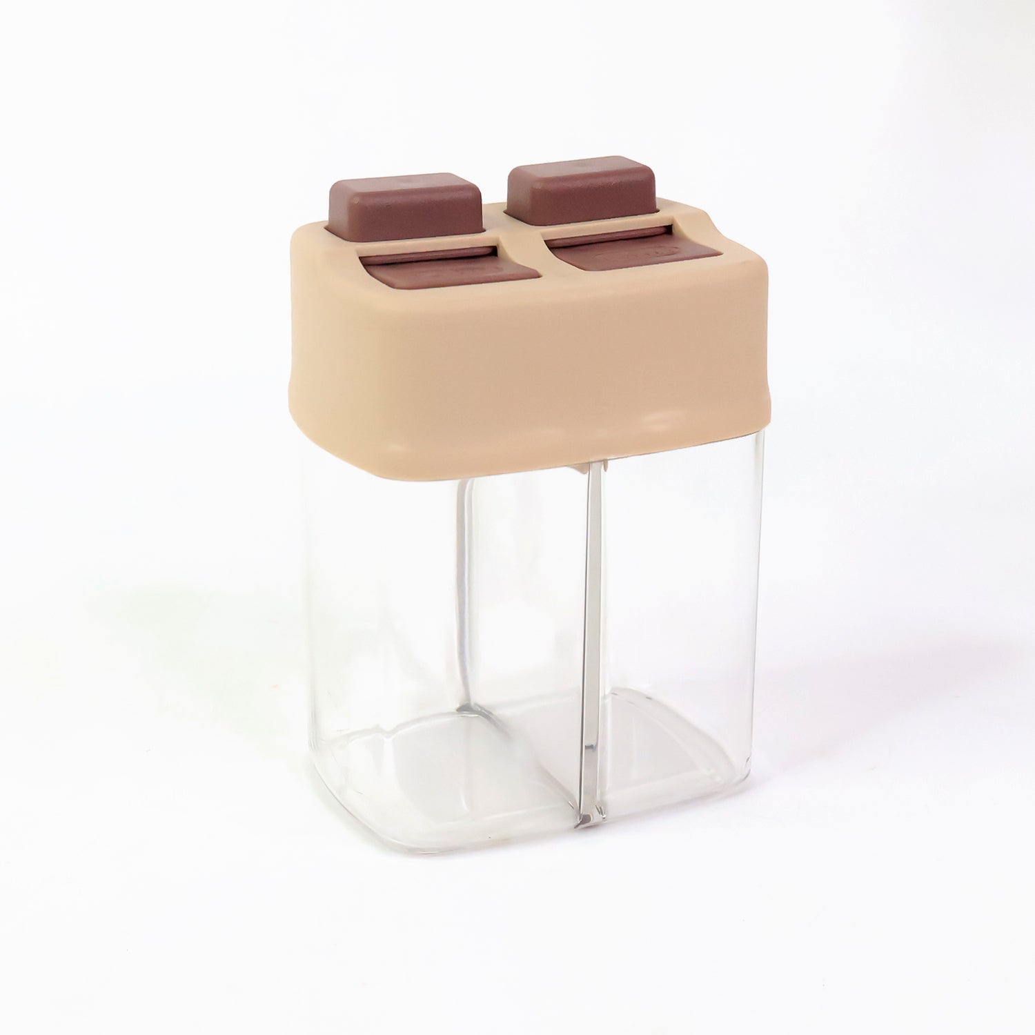 2-in-1 salt and pepper dispenser plastic container