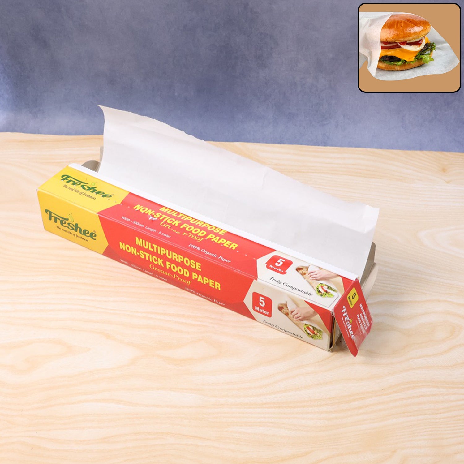 grease-proof non-stick food paper roll 300 mm 5 metres