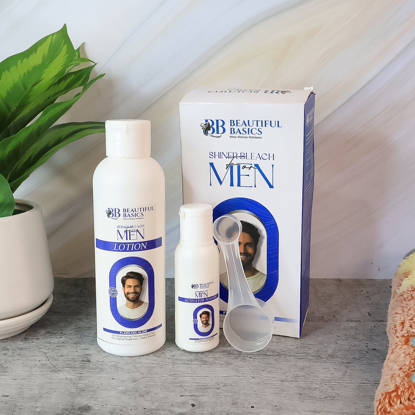 skin brightening bleach set lotion and activator powder 200 gm pack of 1