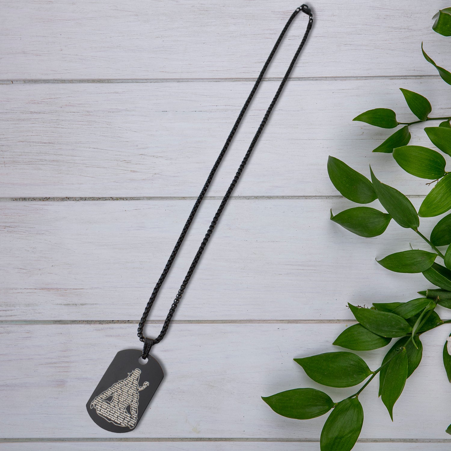 stainless steel spiritual locket with chain 27 cm pack of 1