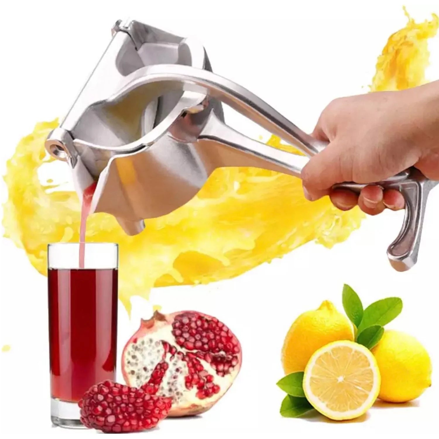 manual aluminium metal fruit press juicer kitchen tool