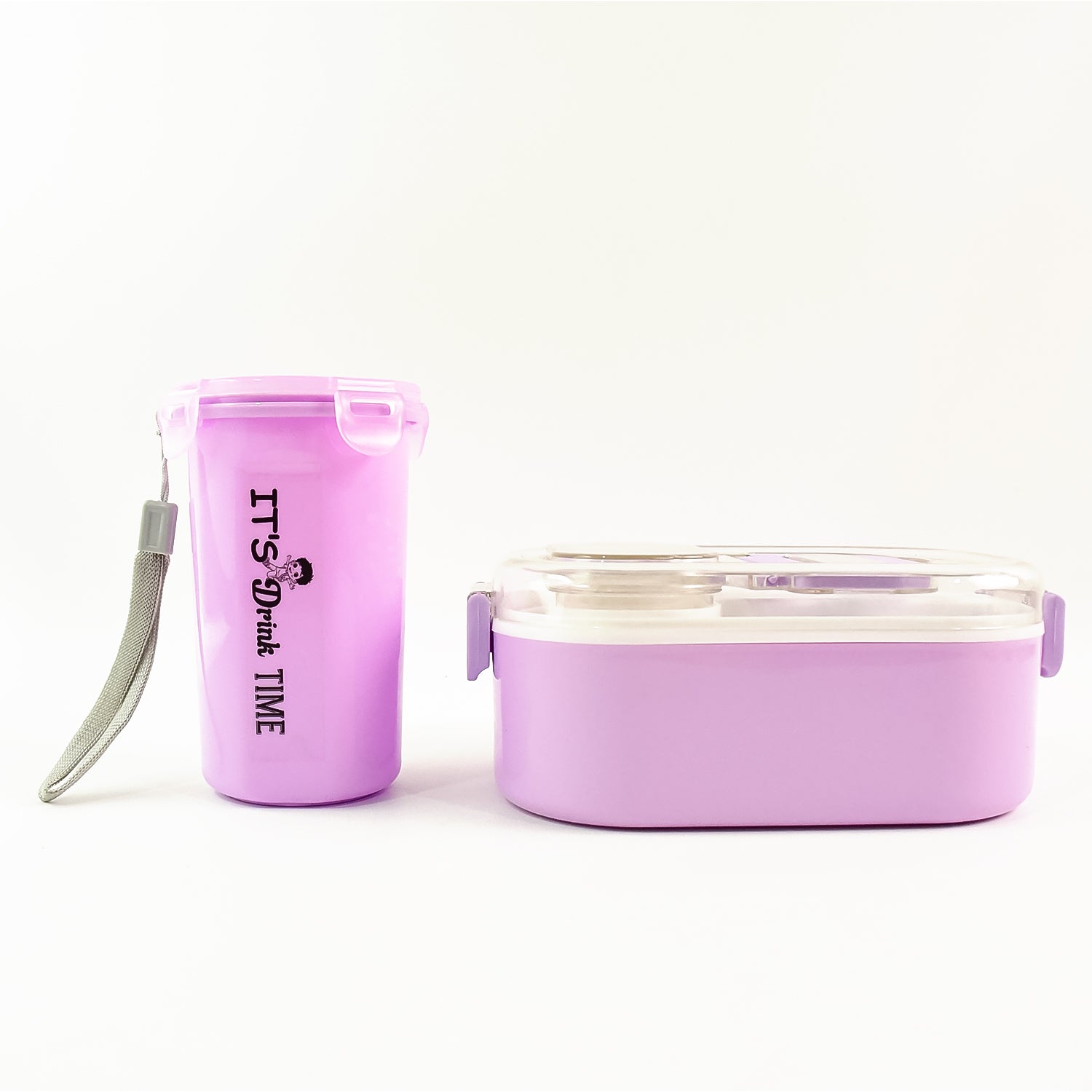leakproof lunch box set with tumbler and cutlery 20 cm