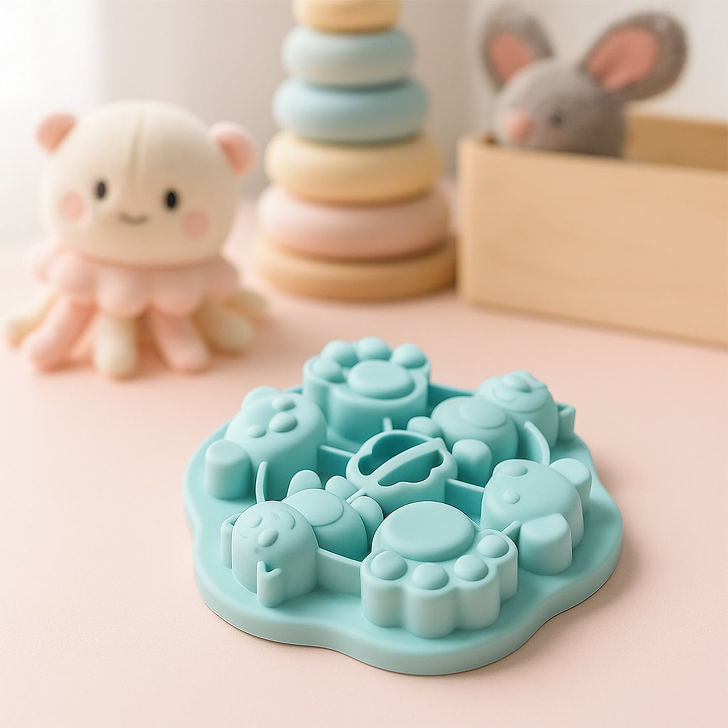 silicone kids cartoon shape chocolate jelly mold 16 cm x 16 cm x 3 cm