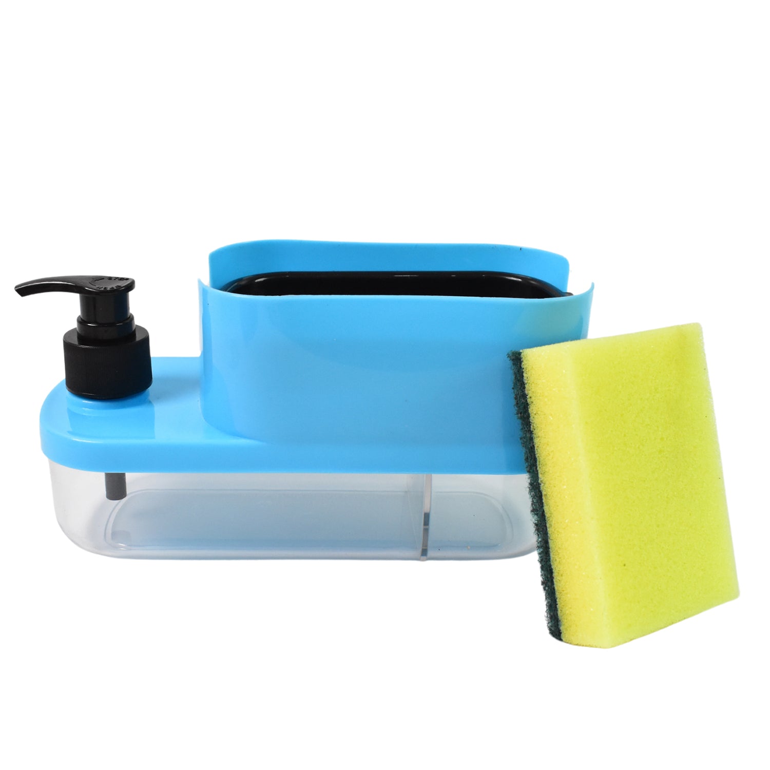 3 in 1 liquid soap dispenser with sponge holder for kitchen and bathroom