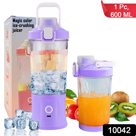 electric crusher juicer with 600 ml capacity and usb rechargeable