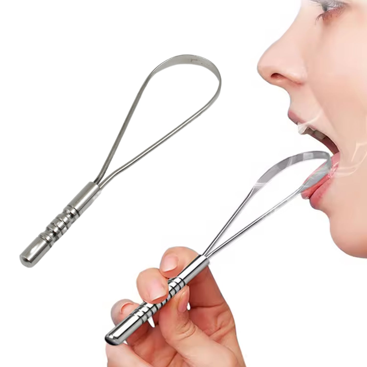 stainless steel tongue cleaner 1 pc pack