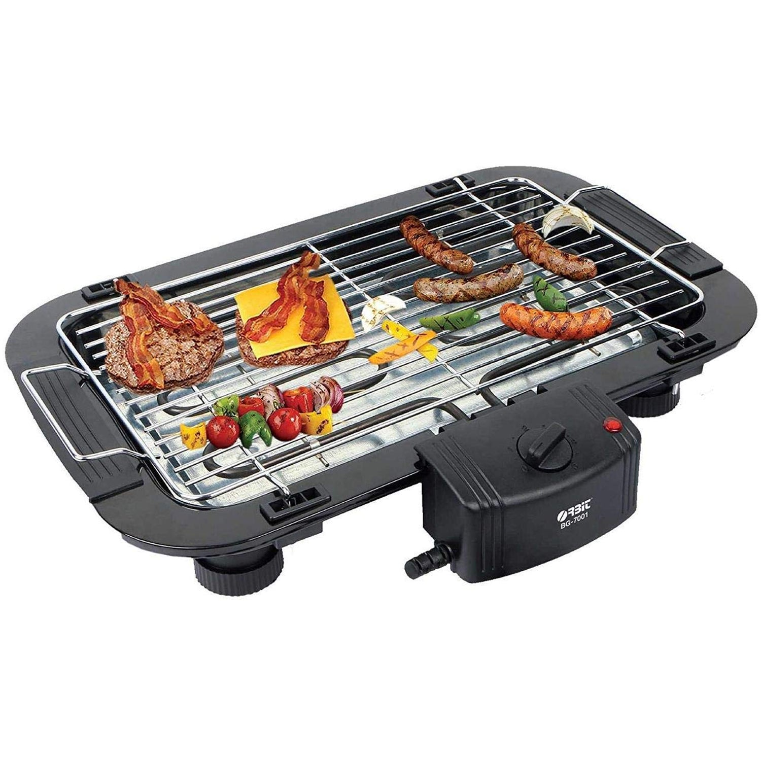 electric barbecue grill 2000w with non-stick steel grill plate