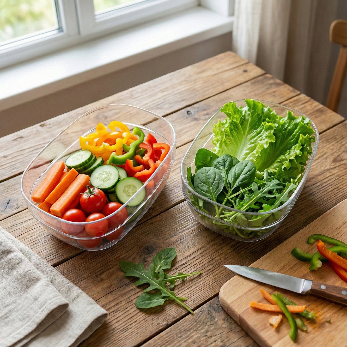 Multipurpose Transparent Serving  Storage Bowls Set (6 Pc Set)
