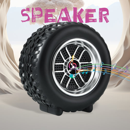 durable plastic portable tyre shape wireless bluetooth speaker 8w pack of 1