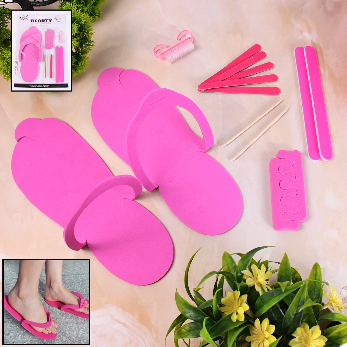 plastic and foam pedicure kit 13 tools foot care pack of 13