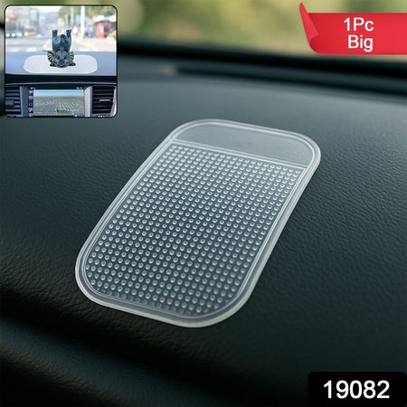 silicone gel dashboard mat large transparent 14x9x1 cm pack of 1