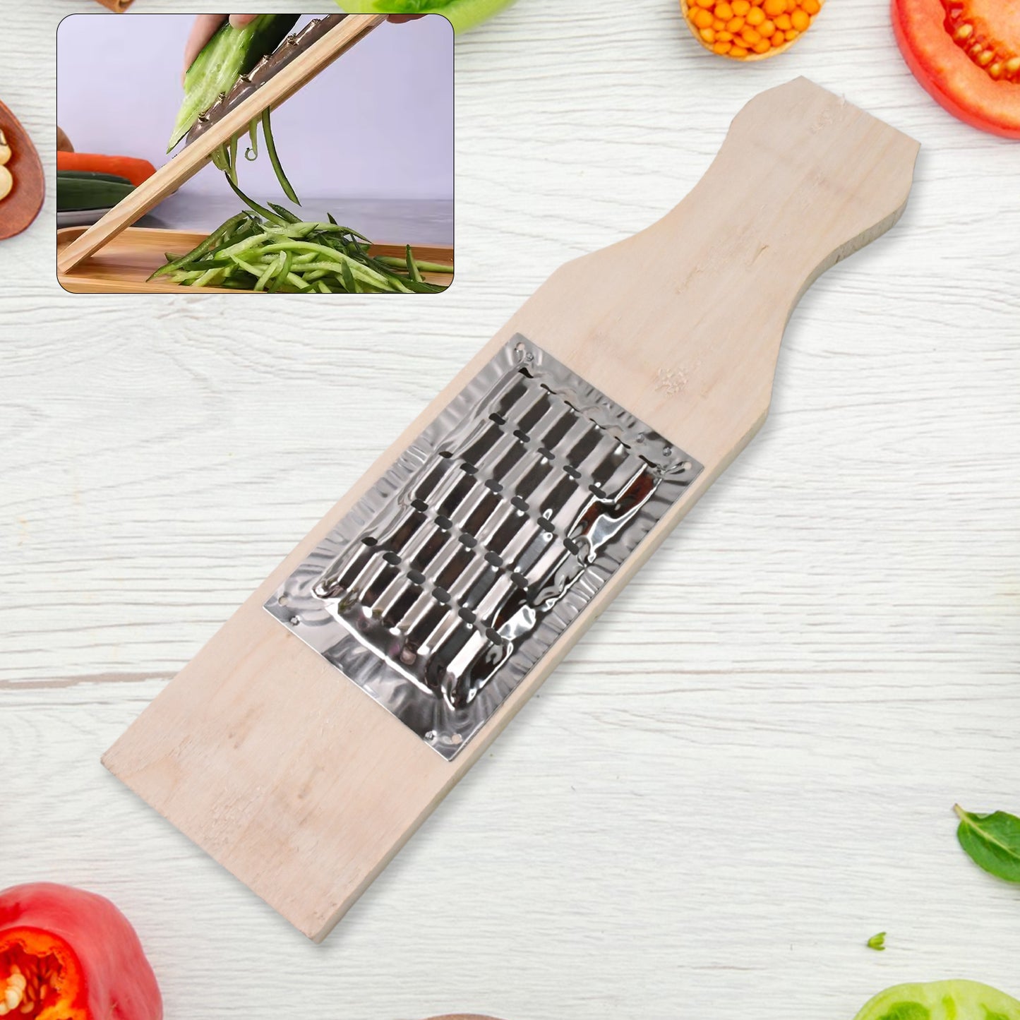 vegetable shredder slicer 33 cm with wooden handle