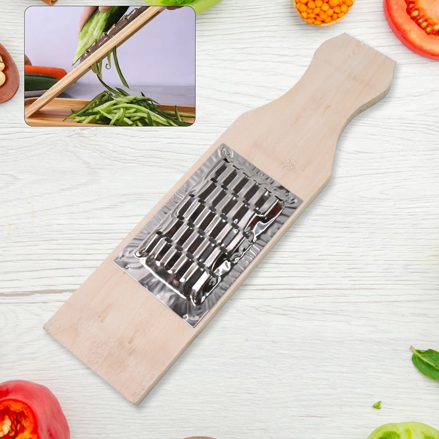 vegetable shredder slicer 33 cm with wooden handle