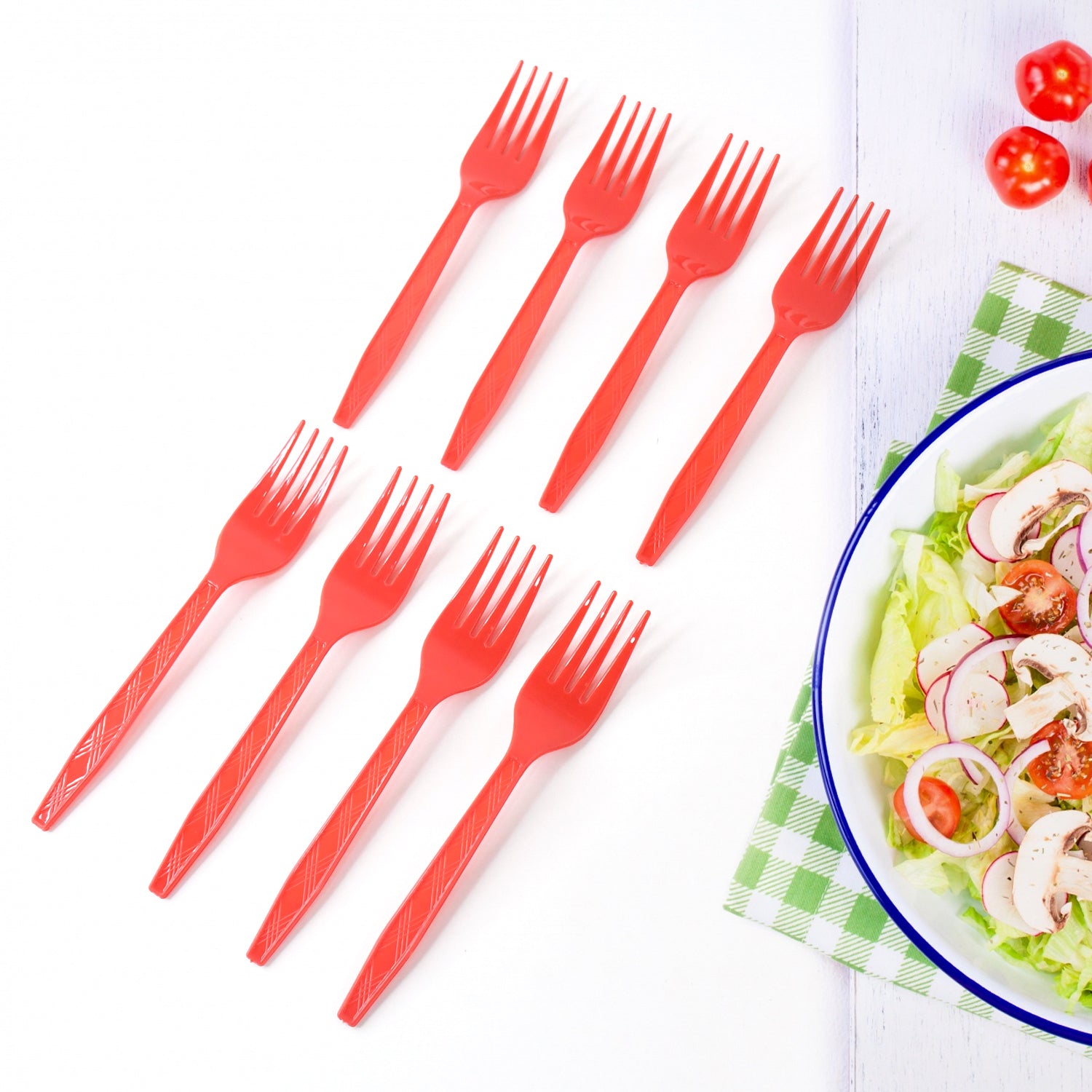 disposable plastic forks pack of 8 for dining
