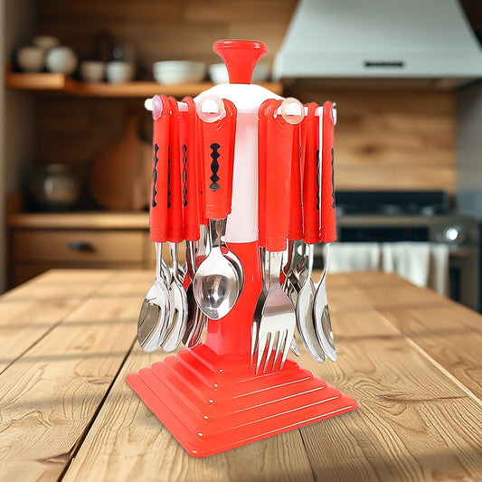 cutlery set 24-piece stainless steel and abs plastic for dining table