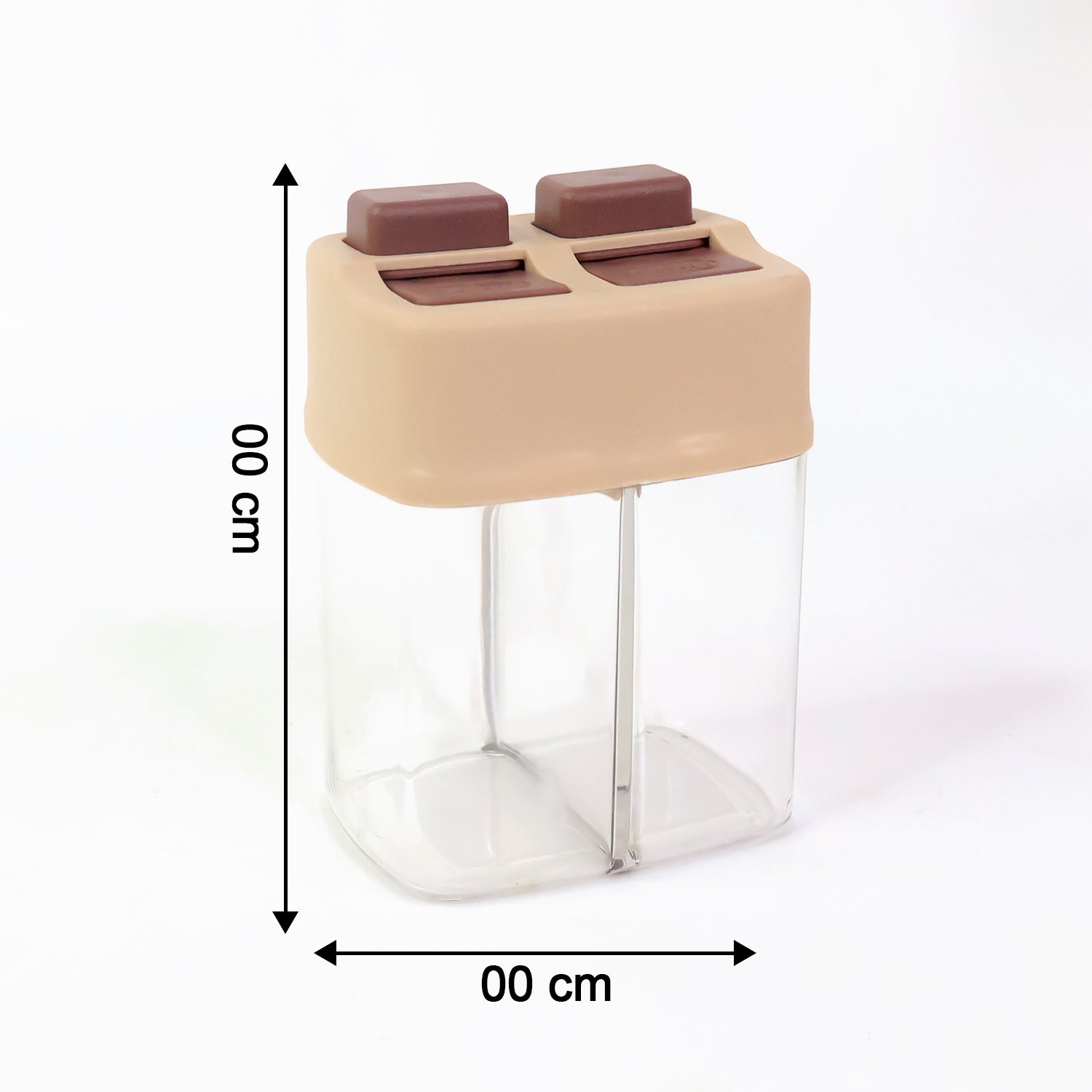 2-in-1 salt and pepper dispenser plastic container