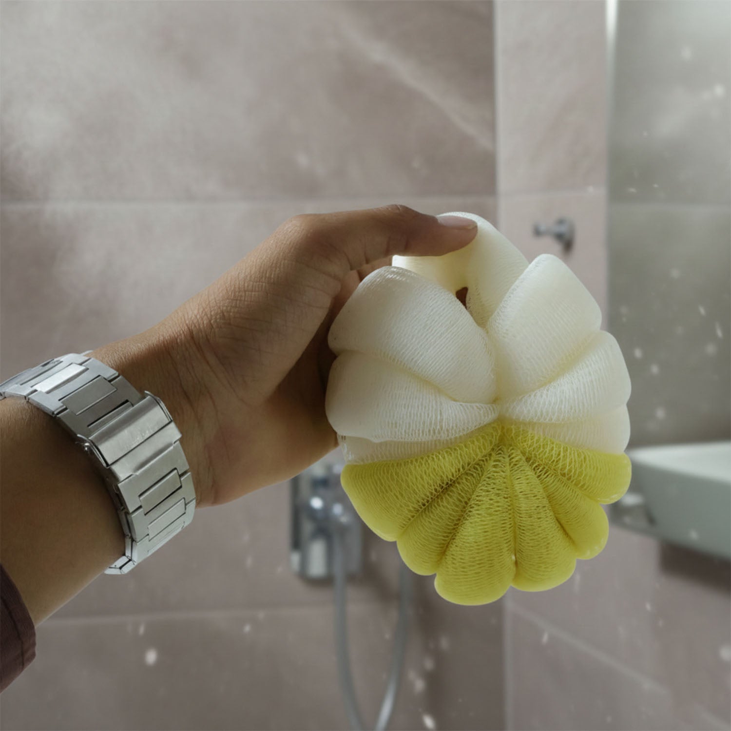 soft mesh bath loofah body scrubber 12 cm pack of 1