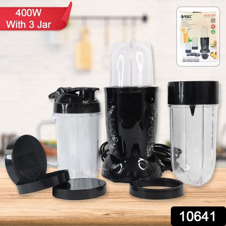 bullet mixer grinder 400w with 3 jars for kitchen use