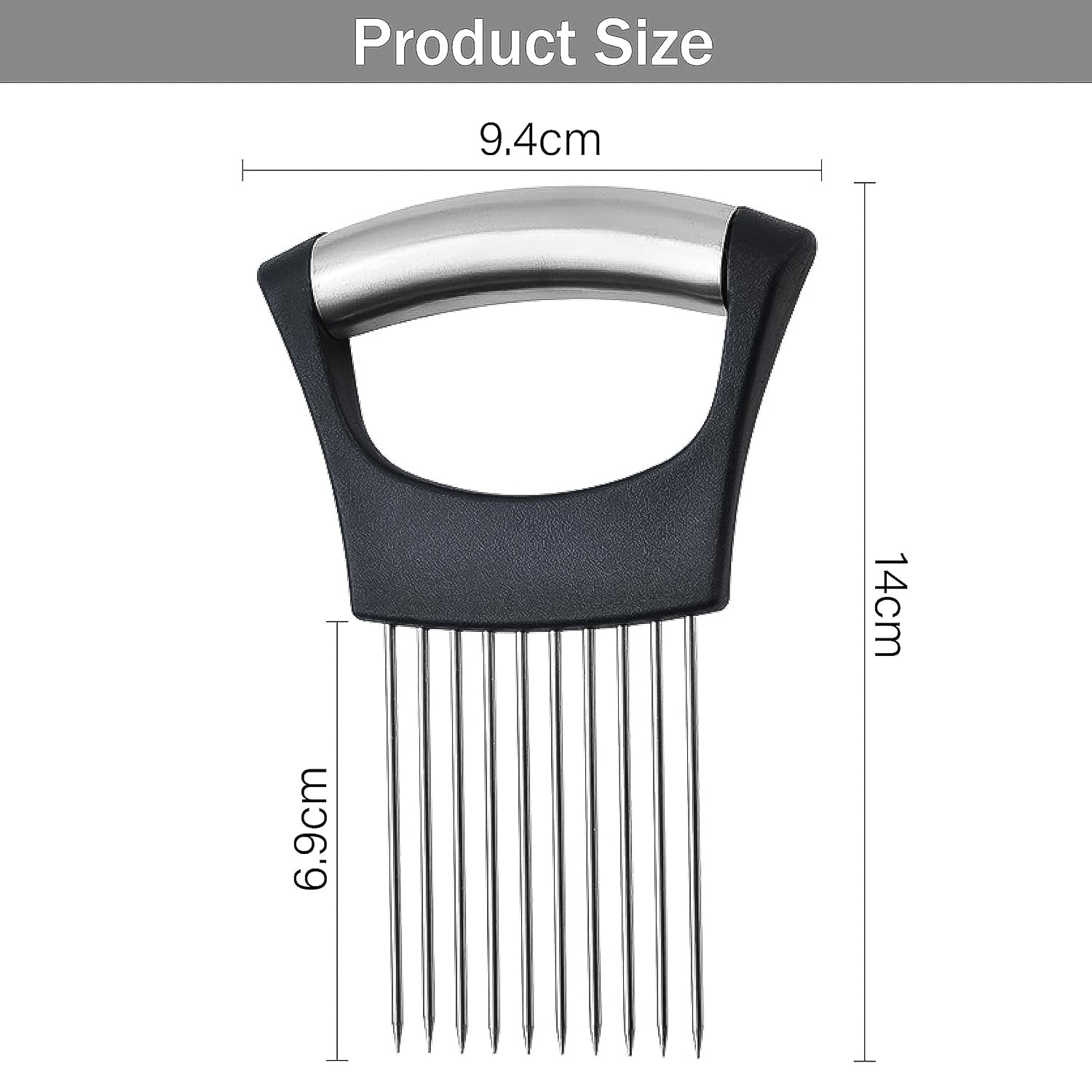 onion cutter vegetable slicer holder tool stainless steel 15 cm