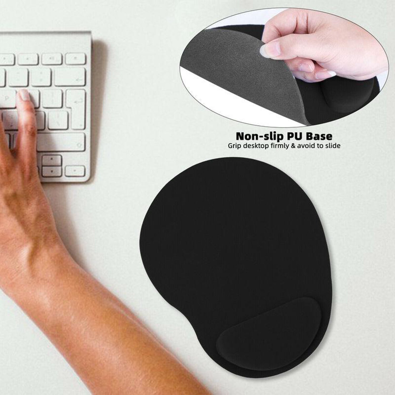 soft material wrist mouse pad 24x20x2 cm pack of 1