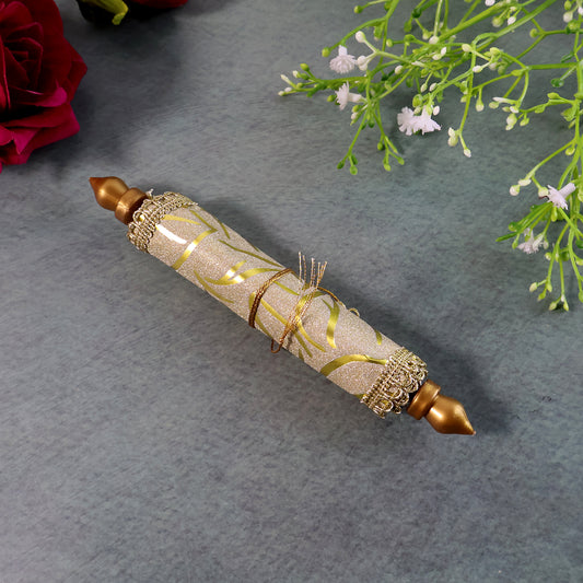 fabric and golden lace money gift envelope 15 cm pack of 1