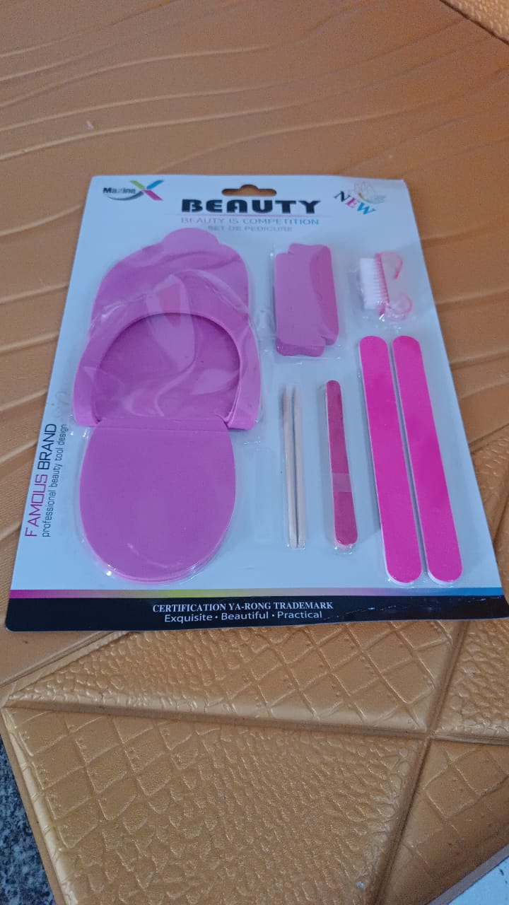 plastic and foam pedicure kit 13 tools foot care pack of 13