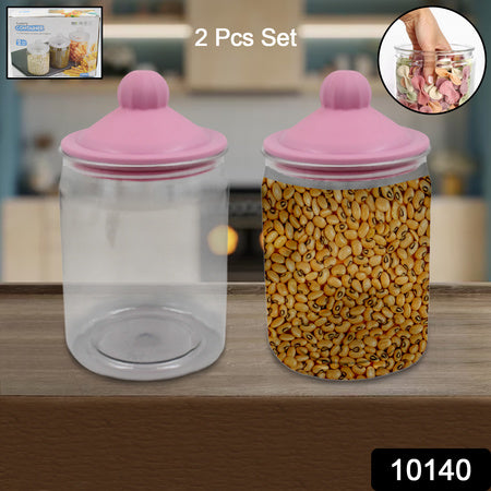 transparent kitchen plastic container jar set 1100 ml