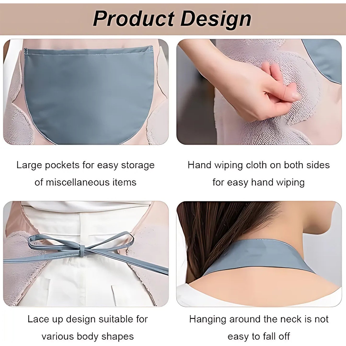 cartoon kitchen apron with front pocket