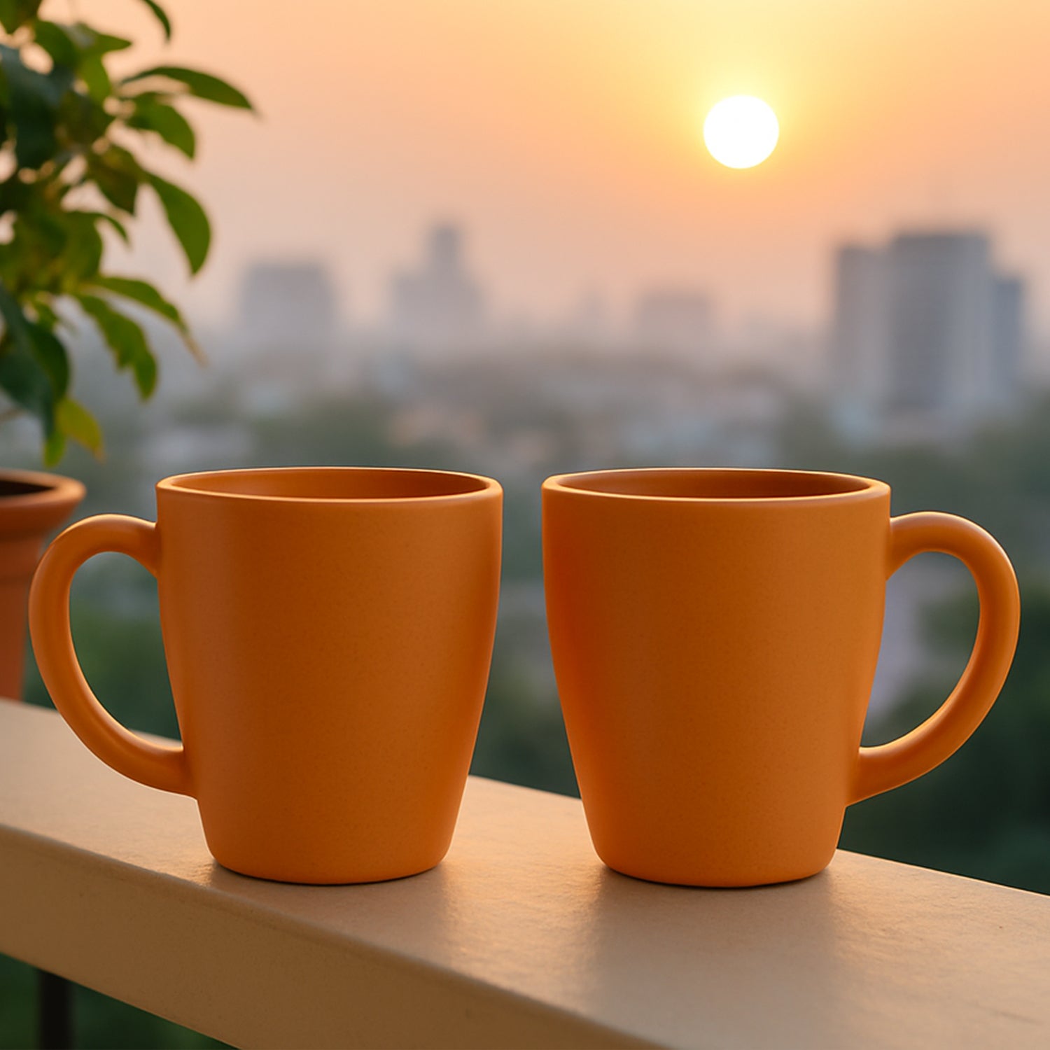 Konvex Premium Coffee And Tea Mugs (2 Pc  350ml)