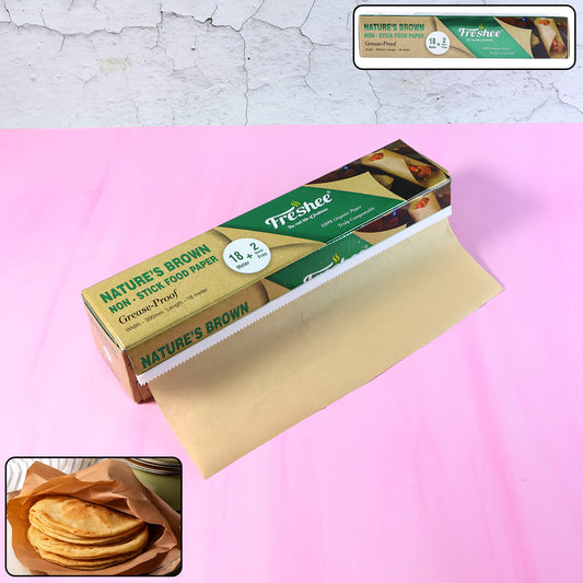 organic brown food paper roll 20 meter for baking and wrapping