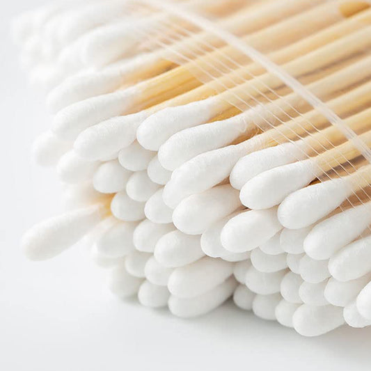 bamboo cotton swabs with pure cotton tips biodegradable pack of 20