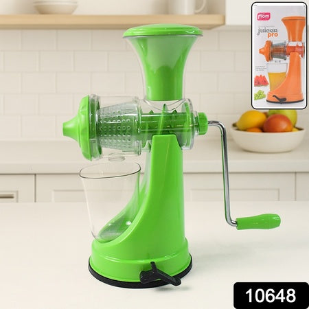 manual hand press juicer with plastic body and stainless steel handle 32 cm