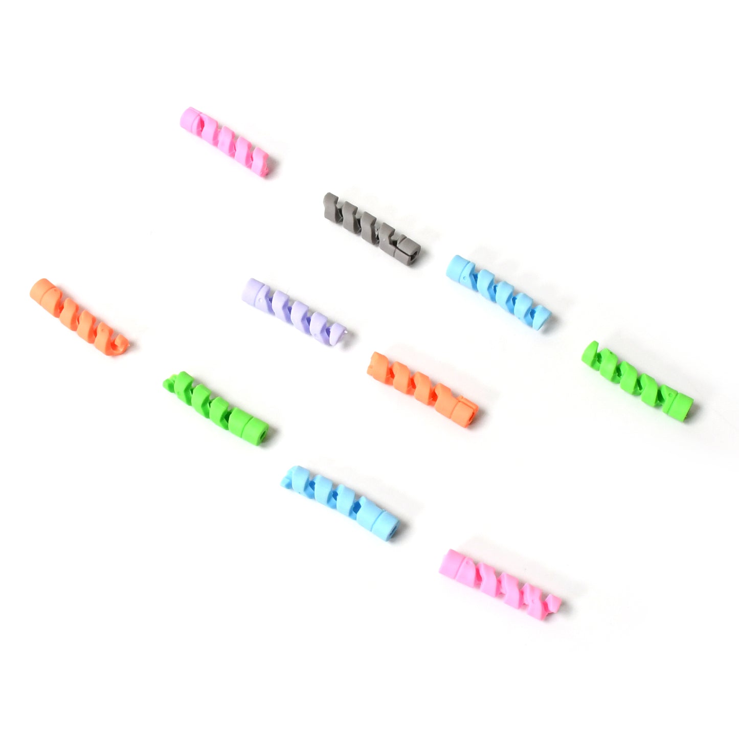 silicone spiral cable protector for charging cords pack of 10