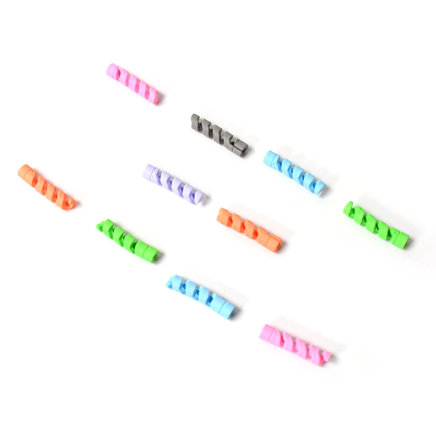 silicone spiral cable protector for charging cords pack of 10