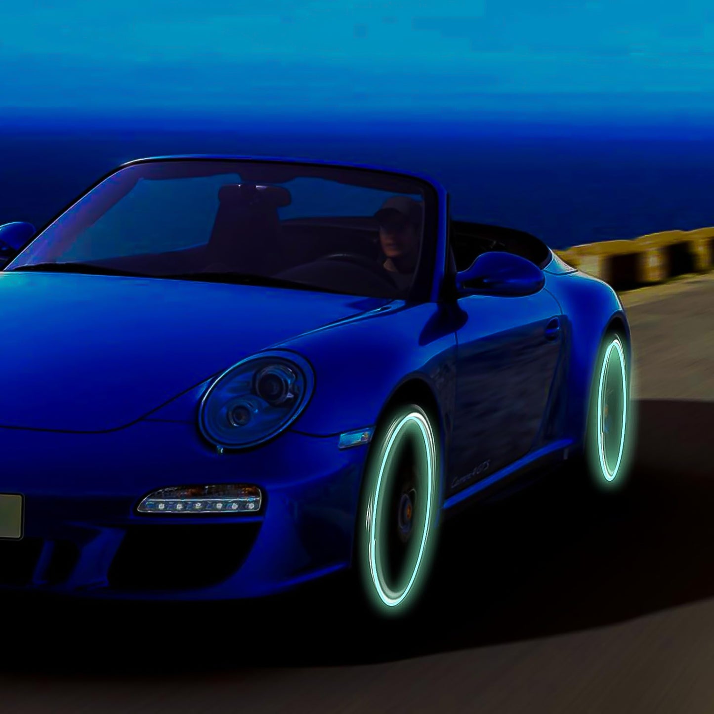 reflective reflex material car wheel hub stickers 15 cm x 12 cm pack of 20