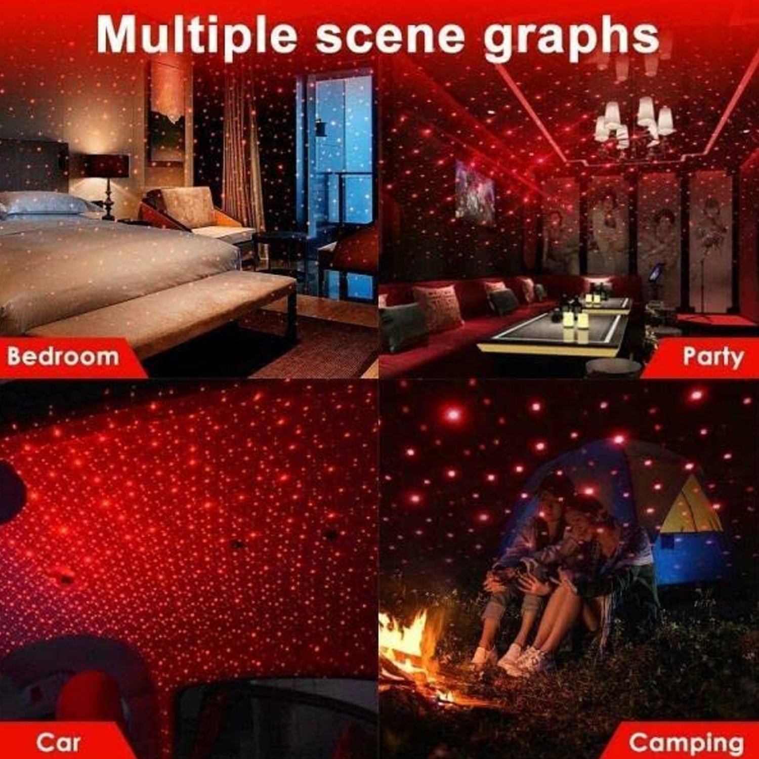 usb star projector night light adjustable for car and bedroom pack of 1