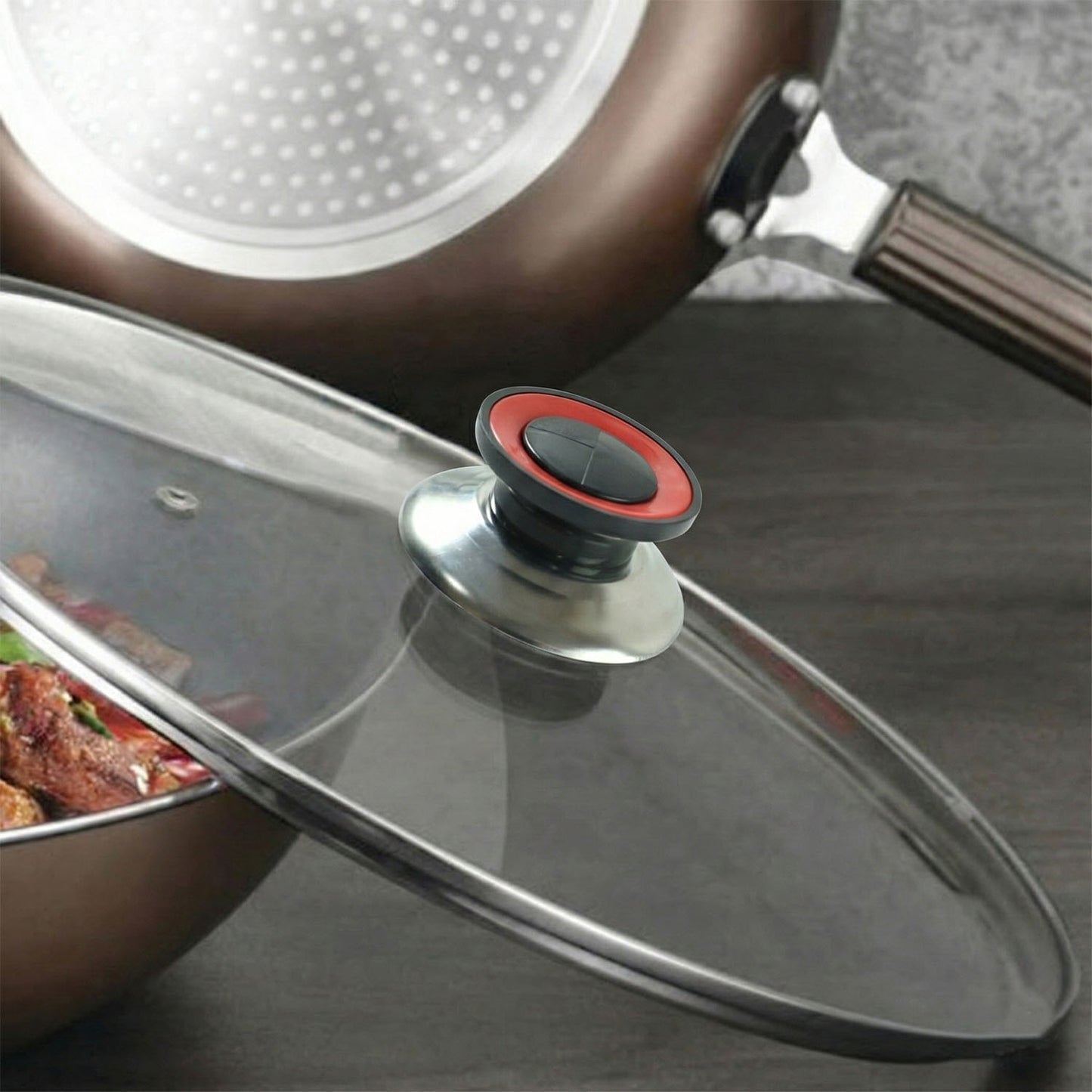 Transparent Heat-resistant Glass Cooking Lid (1 Pc)