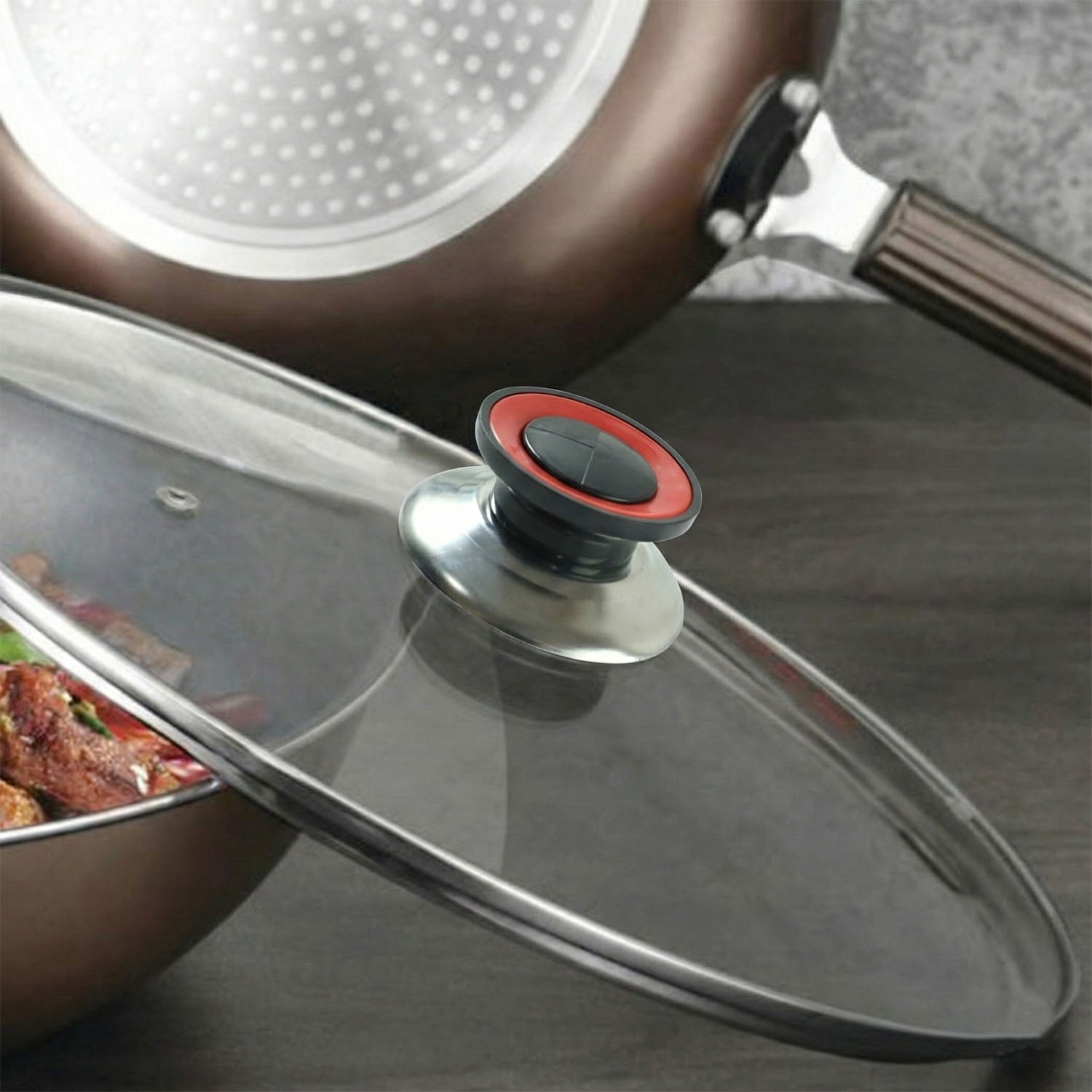 Transparent Heat-resistant Glass Cooking Lid (1 Pc)