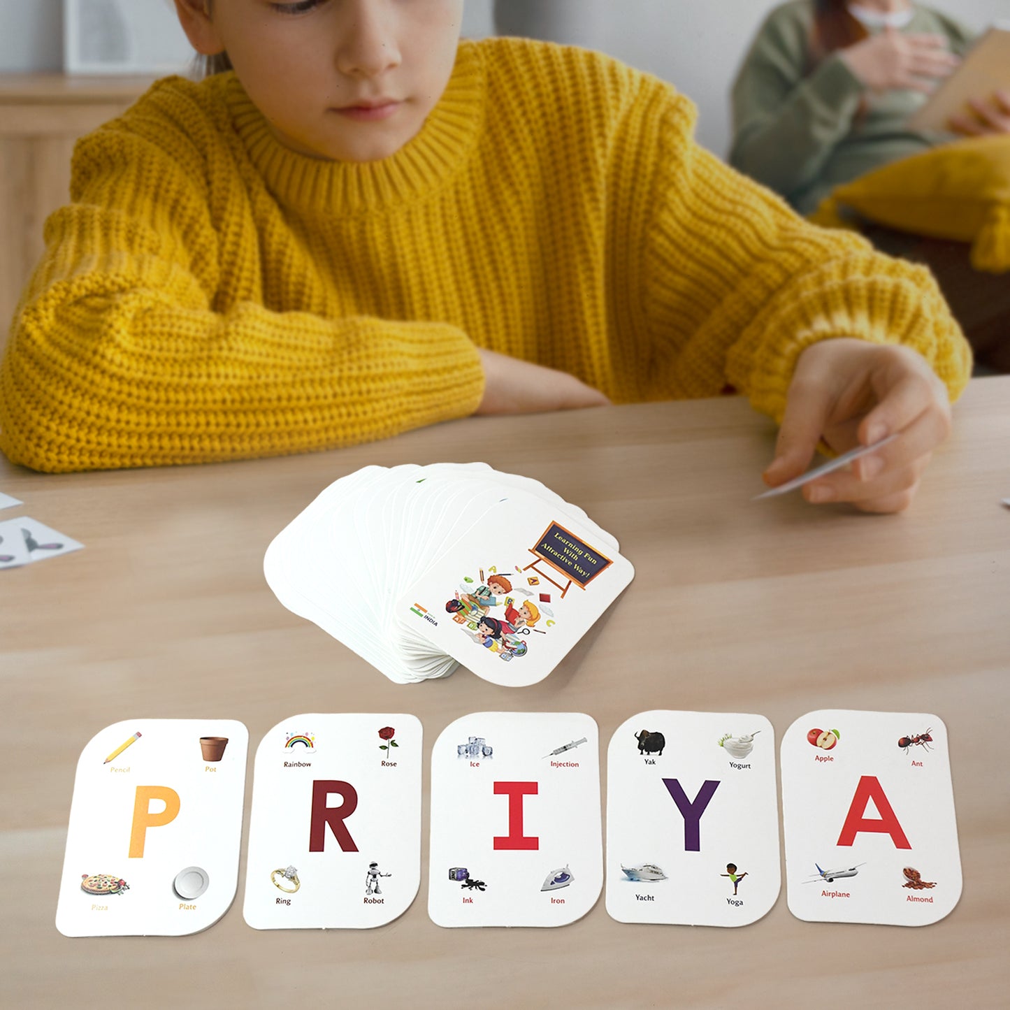 alphabet flash cards 13x10 cm laminated paperboard pack of 32