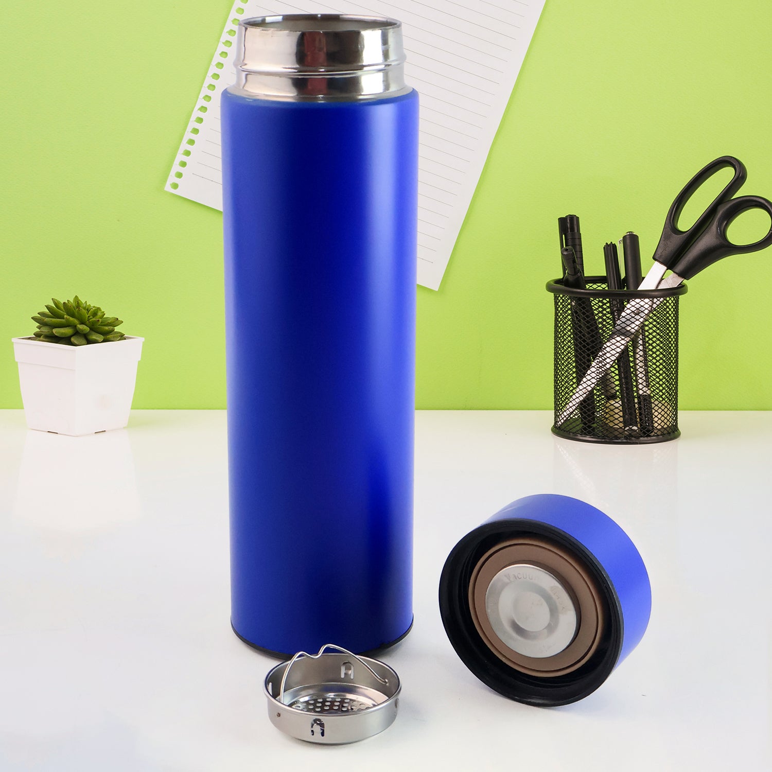 Blue Vacuum Insulated Water Bottle (1 Pc  500ml)