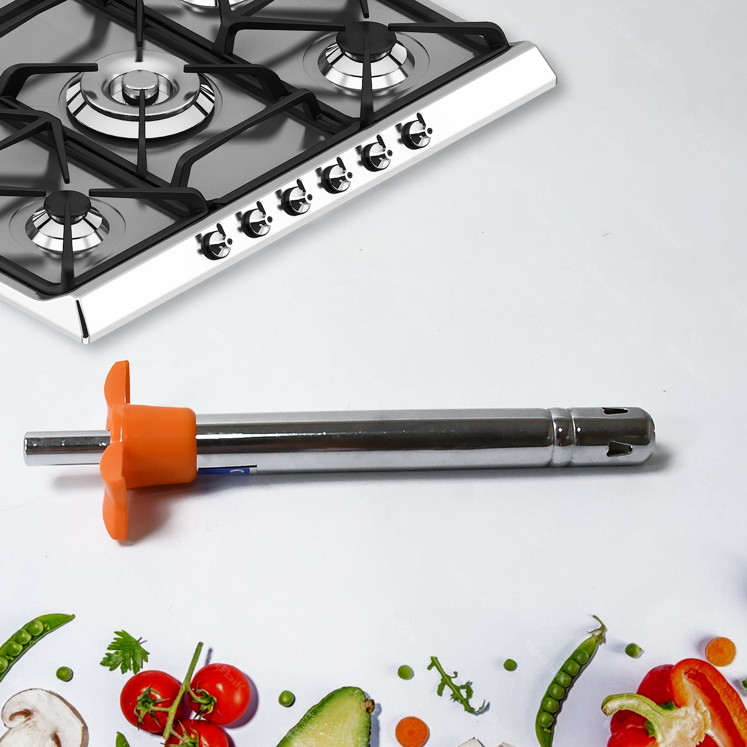 2 in 1 kitchen combo lighter and vegetable peeler set stainless steel