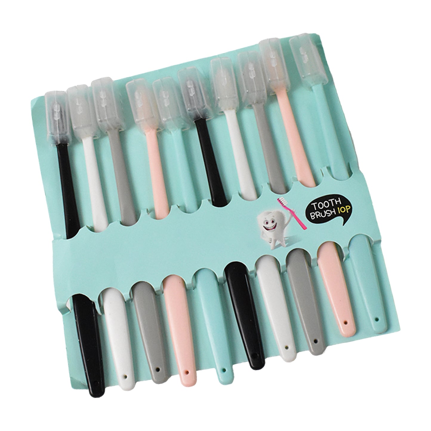 ultra soft bristled toothbrush with cover pack of 10 ergonomic design