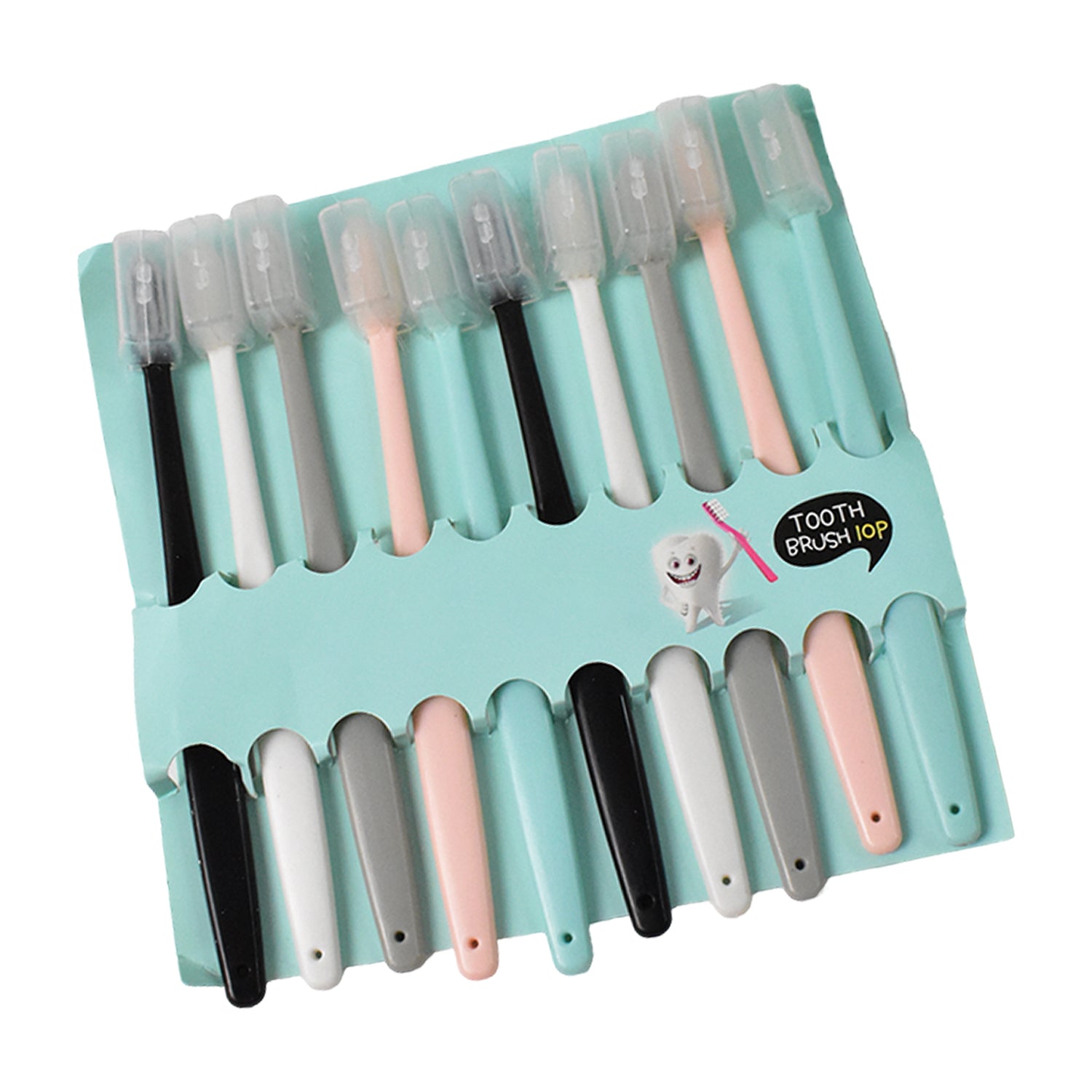 ultra soft bristled toothbrush with cover pack of 10 ergonomic design