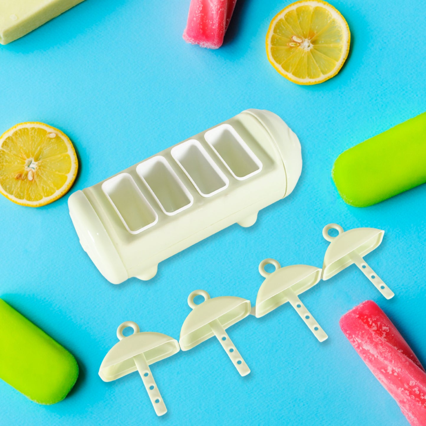 ice candy mold 19 cm plastic pack of 4 for popsicles