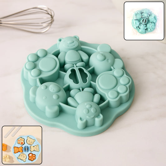 silicone kids cartoon shape chocolate jelly mold 16 cm x 16 cm x 3 cm