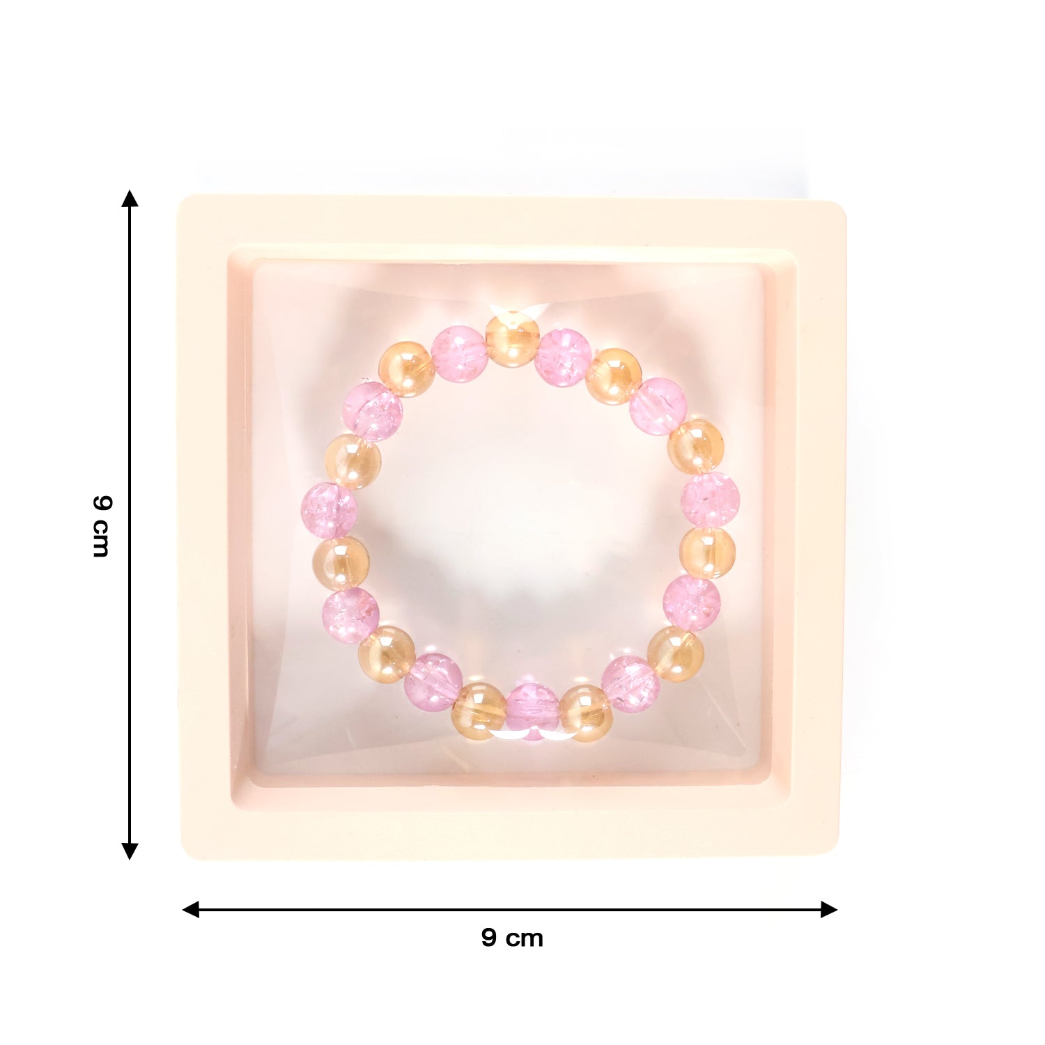 crystal-style dual-tone beaded stretch bracelet pack of 1