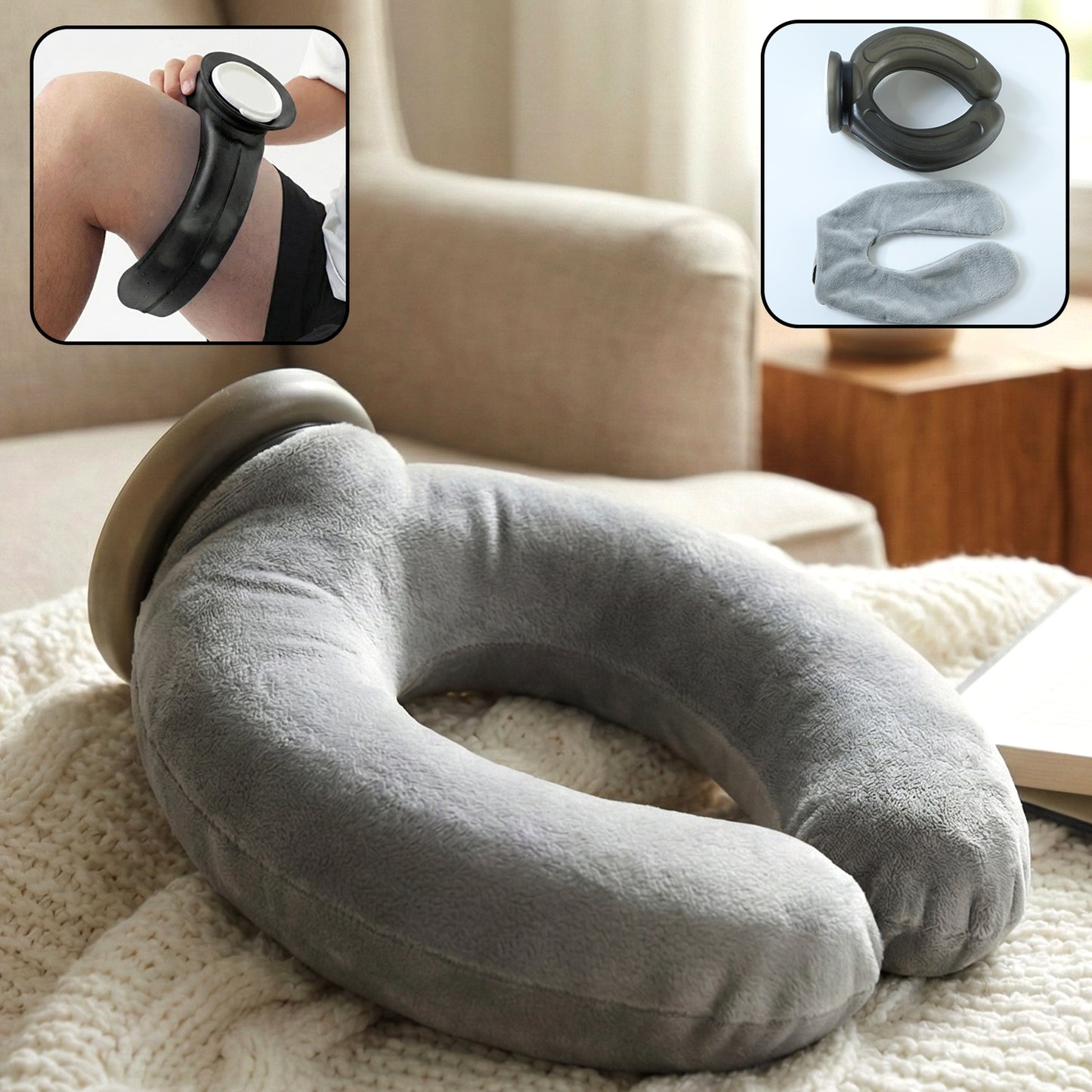 soft ergonomic u-shaped comfort support pillow for neck knee leg pack of 1
